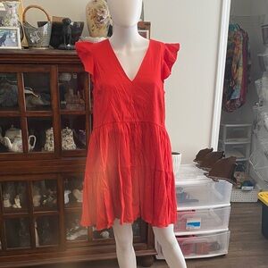 ANTONIO MELANI Vibrant Red Mini Dress